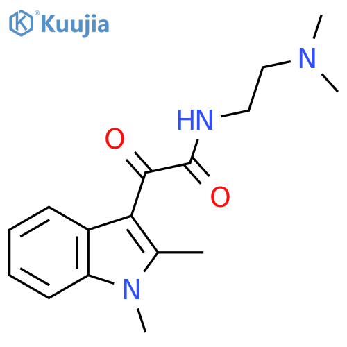 2-(1,2-dimethyl-1H-indol-3-yl)-N-2-(dimethylamino)ethyl-2-oxoacetamide structure