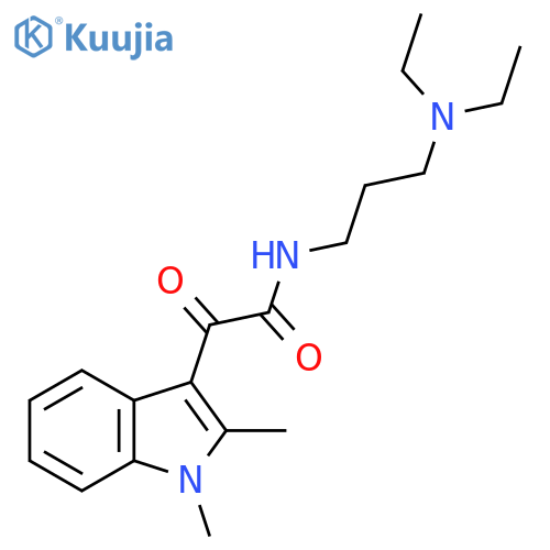 N-3-(diethylamino)propyl-2-(1,2-dimethyl-1H-indol-3-yl)-2-oxoacetamide structure
