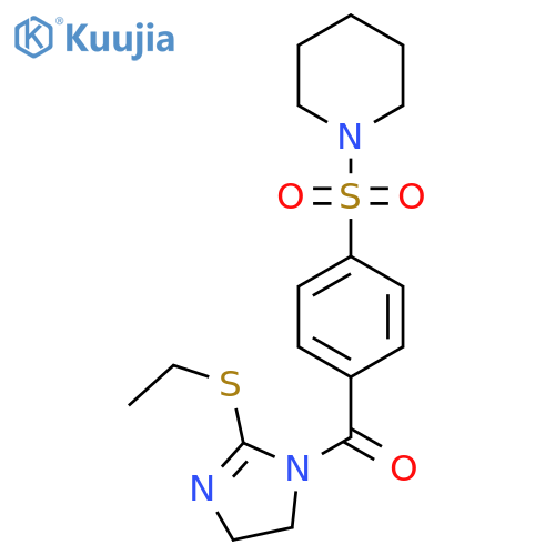 1-{4-2-(ethylsulfanyl)-4,5-dihydro-1H-imidazole-1-carbonylbenzenesulfonyl}piperidine structure