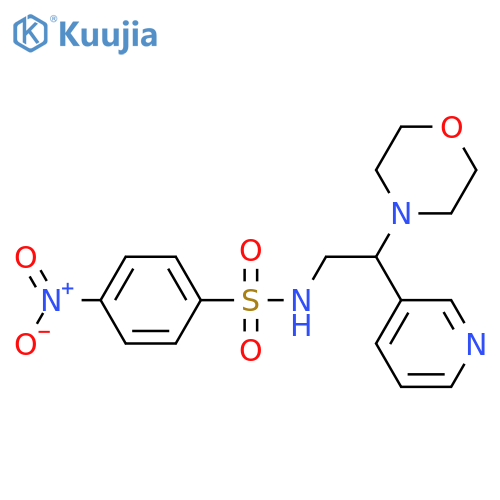 N-2-(morpholin-4-yl)-2-(pyridin-3-yl)ethyl-4-nitrobenzene-1-sulfonamide structure
