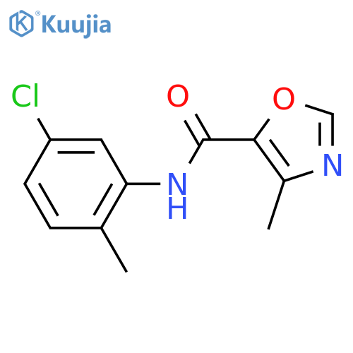 N-(5-chloro-2-methylphenyl)-4-methyl-1,3-oxazole-5-carboxamide structure