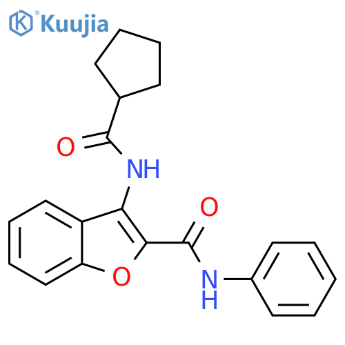 3-cyclopentaneamido-N-phenyl-1-benzofuran-2-carboxamide structure