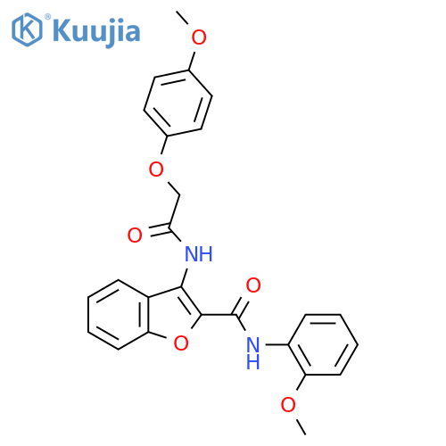 3-2-(4-methoxyphenoxy)acetamido-N-(2-methoxyphenyl)-1-benzofuran-2-carboxamide structure