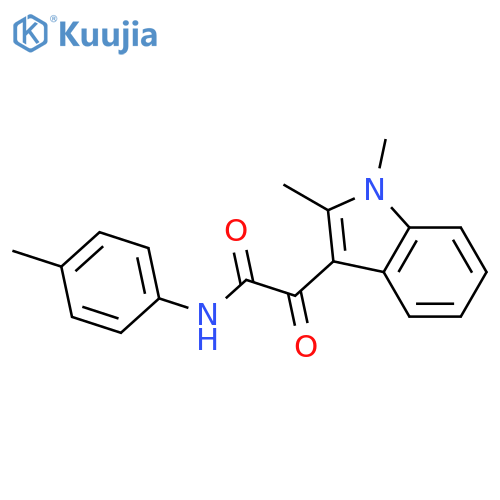 2-(1,2-dimethyl-1H-indol-3-yl)-N-(4-methylphenyl)-2-oxoacetamide structure