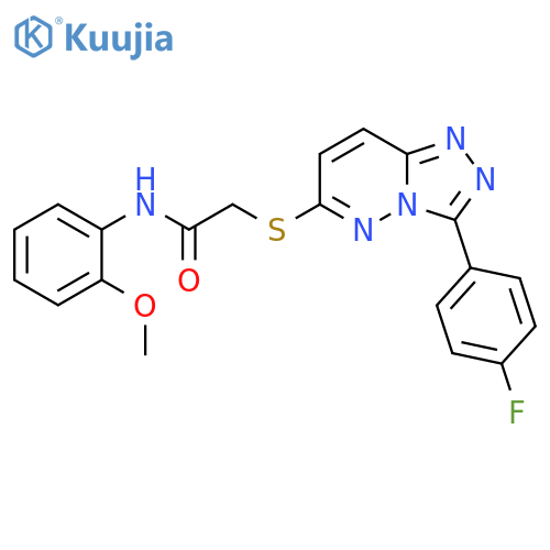 2-{3-(4-fluorophenyl)-1,2,4triazolo4,3-bpyridazin-6-ylsulfanyl}-N-(2-methoxyphenyl)acetamide structure