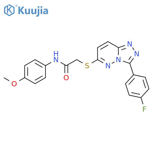 2-{3-(4-fluorophenyl)-1,2,4triazolo4,3-bpyridazin-6-ylsulfanyl}-N-(4-methoxyphenyl)acetamide structure