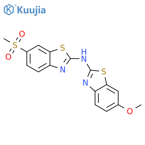 6-methanesulfonyl-N-(6-methoxy-1,3-benzothiazol-2-yl)-1,3-benzothiazol-2-amine structure
