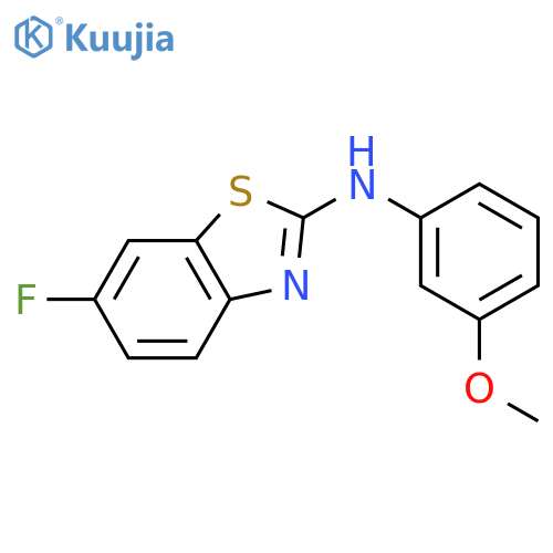 6-fluoro-N-(3-methoxyphenyl)-1,3-benzothiazol-2-amine structure