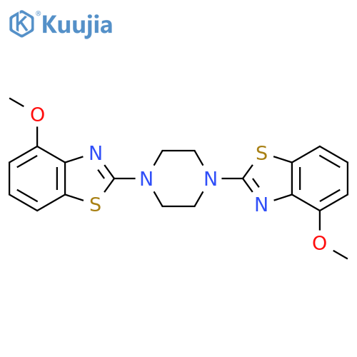 4-methoxy-2-4-(4-methoxy-1,3-benzothiazol-2-yl)piperazin-1-yl-1,3-benzothiazole structure