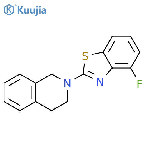 2-(4-fluoro-1,3-benzothiazol-2-yl)-1,2,3,4-tetrahydroisoquinoline structure