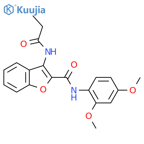 N-(2,4-dimethoxyphenyl)-3-propanamido-1-benzofuran-2-carboxamide structure