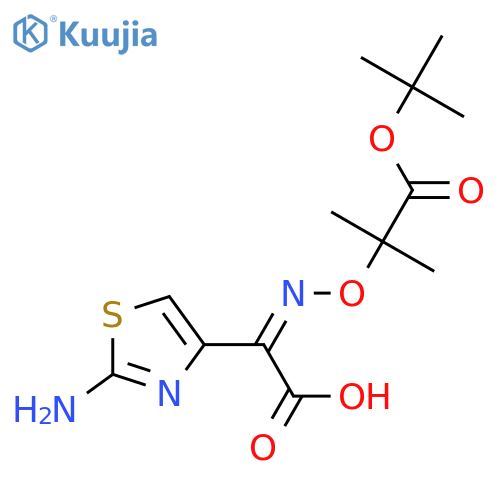 (2Z)-2-(2-aminothiazol-4-yl)-2-(2-tert-butoxy-1,1-dimethyl-2-oxo-ethoxy)imino-acetic acid structure