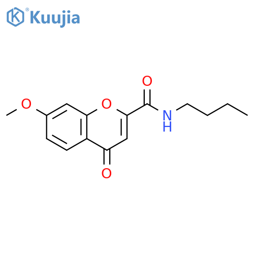 4H-1-BENZOPYRAN-2-CARBOXAMIDE, N-BUTYL-7-METHOXY-4-OXO- structure
