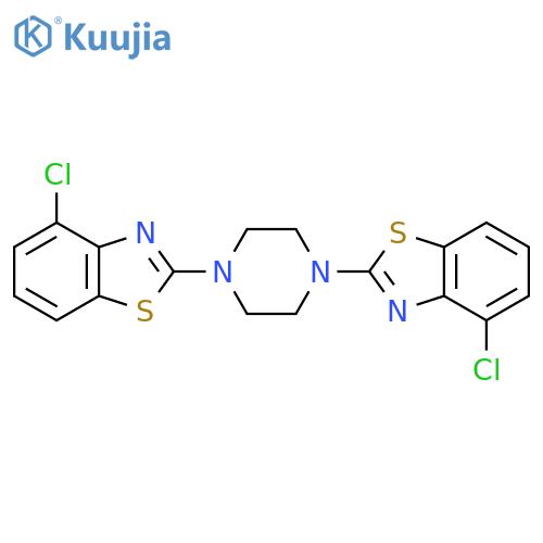 4-chloro-2-4-(4-chloro-1,3-benzothiazol-2-yl)piperazin-1-yl-1,3-benzothiazole structure
