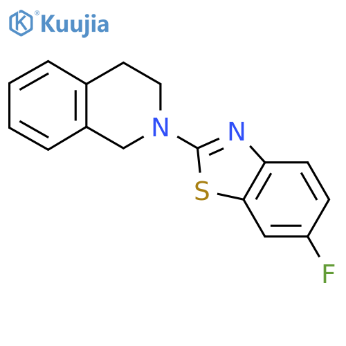2-(6-fluoro-1,3-benzothiazol-2-yl)-1,2,3,4-tetrahydroisoquinoline structure
