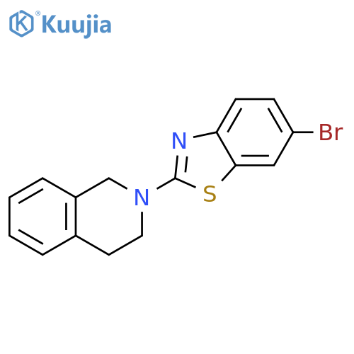 2-(6-bromo-1,3-benzothiazol-2-yl)-1,2,3,4-tetrahydroisoquinoline structure