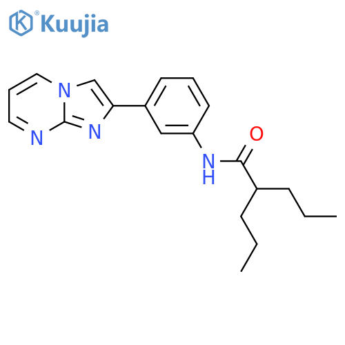 N-(3-{imidazo1,2-apyrimidin-2-yl}phenyl)-2-propylpentanamide structure