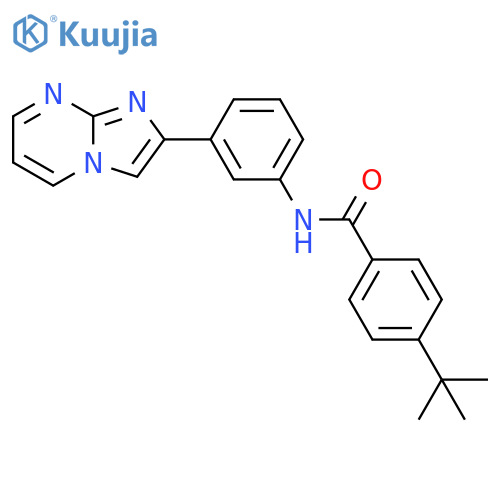 4-tert-butyl-N-(3-{imidazo1,2-apyrimidin-2-yl}phenyl)benzamide structure