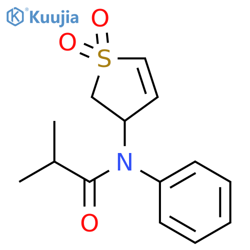 N-(1,1-dioxo-2,3-dihydro-1lambda6-thiophen-3-yl)-2-methyl-N-phenylpropanamide structure
