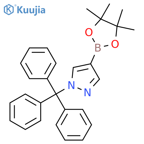 4-(4,4,5,5-tetramethyl-1,3,2-dioxaborolan-2-yl)-1-trityl-pyrazole structure