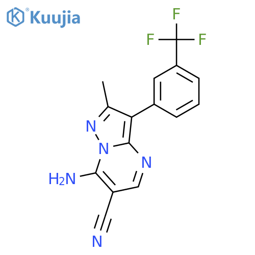 7-Amino-2-methyl-3-3-(trifluoromethyl)phenyl-pyrazolo1,5-apyrimidine-6-carbonitrile structure