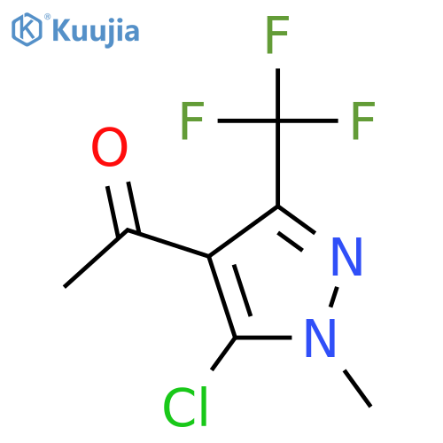 1-5-Chloro-1-methyl-3-(trifluoromethyl)-1H-pyrazol-4-yl-1-ethanone structure