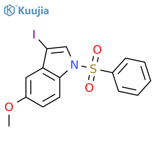 1H-Indole, 3-iodo-5-methoxy-1-(phenylsulfonyl)- structure