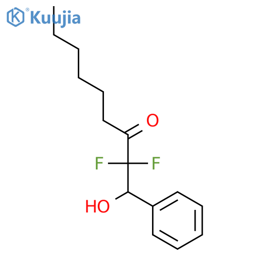 3-Nonanone, 2,2-difluoro-1-hydroxy-1-phenyl- structure