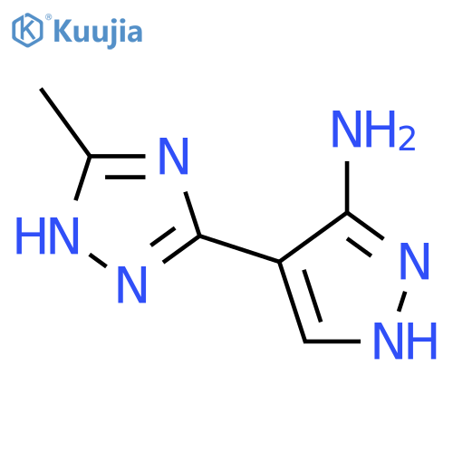 4-(5-Methyl-4H-[1,2,4]triazol-3-yl)-1H-pyrazol-3-ylamine structure