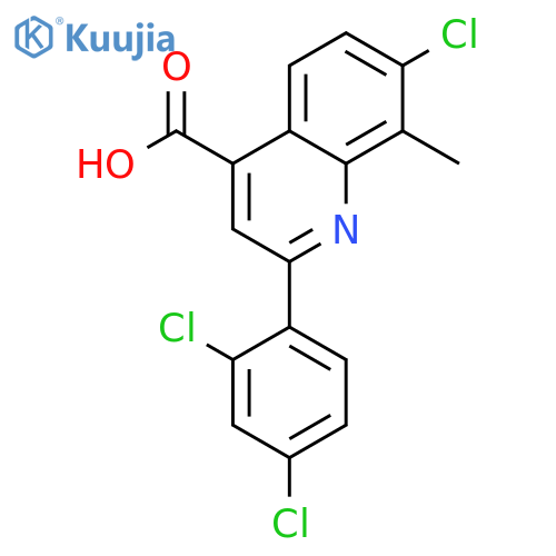7-Chloro-2-(2,4-dichlorophenyl)-8-methylquinoline-4-carboxylic acid structure