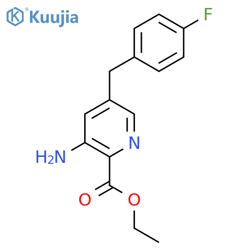 Ethyl 3-amino-5-(4-fluorobenzyl)picolinate structure