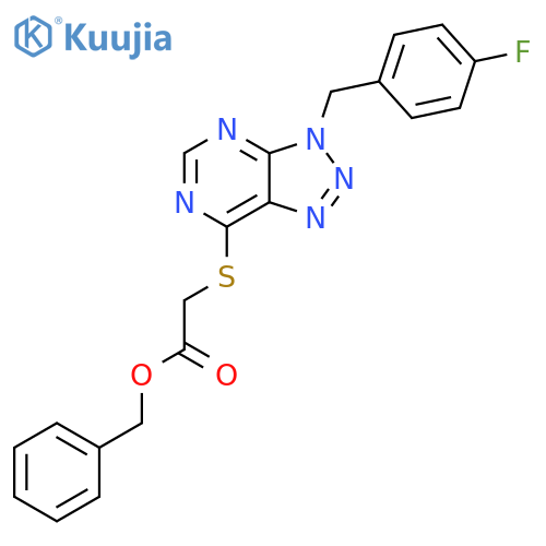 benzyl 2-({3-(4-fluorophenyl)methyl-3H-1,2,3triazolo4,5-dpyrimidin-7-yl}sulfanyl)acetate structure
