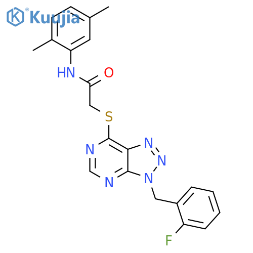 N-(2,5-dimethylphenyl)-2-({3-(2-fluorophenyl)methyl-3H-1,2,3triazolo4,5-dpyrimidin-7-yl}sulfanyl)acetamide structure