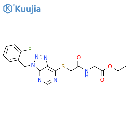 ethyl 2-2-({3-(2-fluorophenyl)methyl-3H-1,2,3triazolo4,5-dpyrimidin-7-yl}sulfanyl)acetamidoacetate structure
