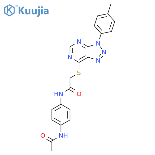 N-(4-acetamidophenyl)-2-{3-(4-methylphenyl)-3H-1,2,3triazolo4,5-dpyrimidin-7-ylsulfanyl}acetamide structure