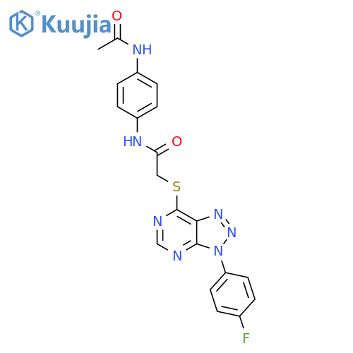 N-(4-acetamidophenyl)-2-{3-(4-fluorophenyl)-3H-1,2,3triazolo4,5-dpyrimidin-7-ylsulfanyl}acetamide structure