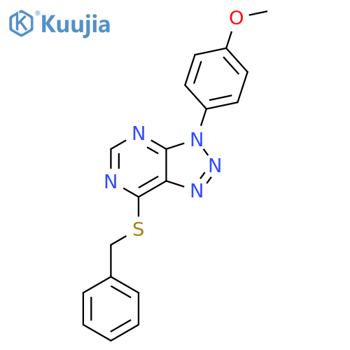 7-(benzylsulfanyl)-3-(4-methoxyphenyl)-3H-1,2,3triazolo4,5-dpyrimidine structure