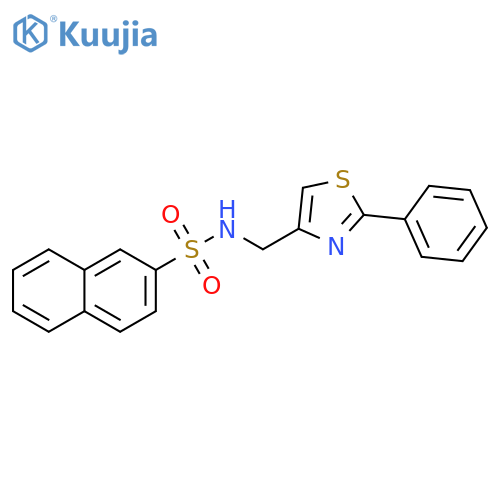N-(2-phenyl-1,3-thiazol-4-yl)methylnaphthalene-2-sulfonamide structure