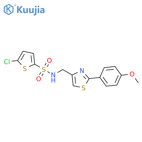5-chloro-N-{2-(4-methoxyphenyl)-1,3-thiazol-4-ylmethyl}thiophene-2-sulfonamide structure