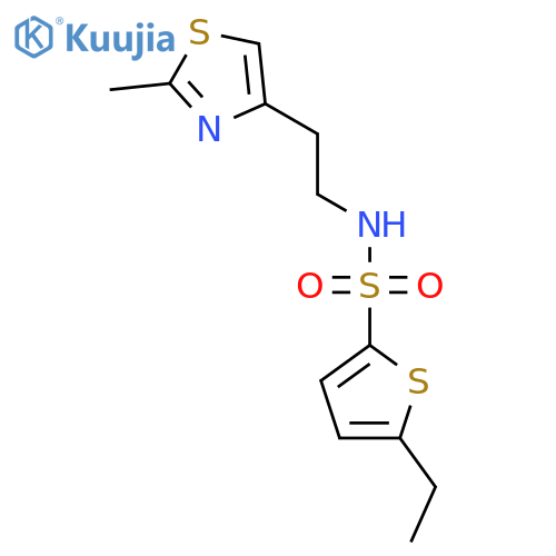 5-ethyl-N-2-(2-methyl-1,3-thiazol-4-yl)ethylthiophene-2-sulfonamide structure