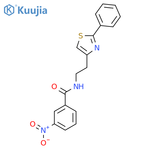 3-nitro-N-2-(2-phenyl-1,3-thiazol-4-yl)ethylbenzamide structure