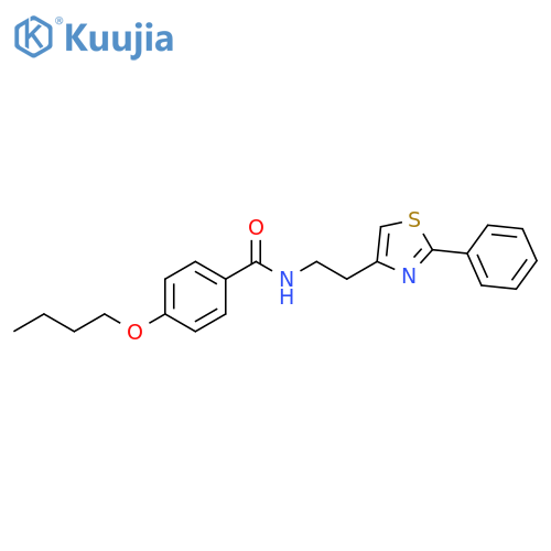 4-butoxy-N-2-(2-phenyl-1,3-thiazol-4-yl)ethylbenzamide structure