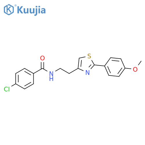 4-chloro-N-{2-2-(4-methoxyphenyl)-1,3-thiazol-4-ylethyl}benzamide structure