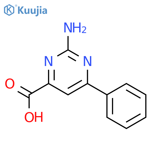 4-Pyrimidinecarboxylic acid, 2-amino-6-phenyl- structure