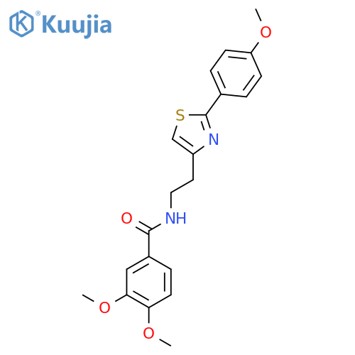 3,4-dimethoxy-N-{2-2-(4-methoxyphenyl)-1,3-thiazol-4-ylethyl}benzamide structure