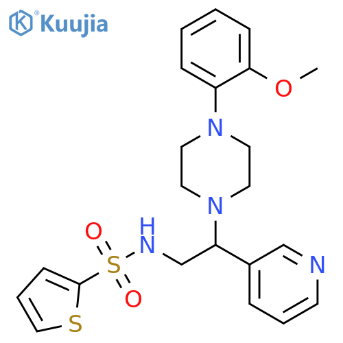 N-{2-4-(2-methoxyphenyl)piperazin-1-yl-2-(pyridin-3-yl)ethyl}thiophene-2-sulfonamide structure