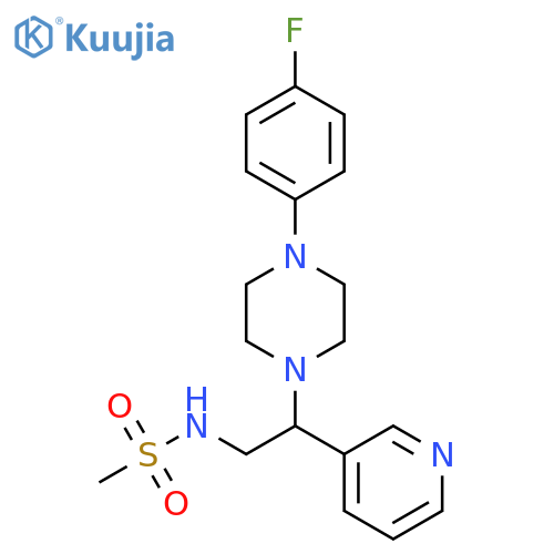 N-{2-4-(4-fluorophenyl)piperazin-1-yl-2-(pyridin-3-yl)ethyl}methanesulfonamide structure