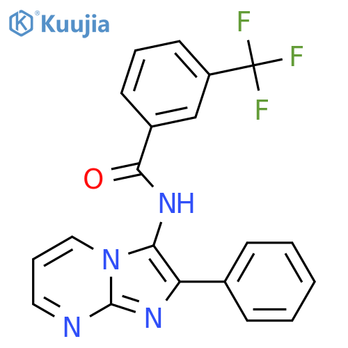 N-{2-phenylimidazo1,2-apyrimidin-3-yl}-3-(trifluoromethyl)benzamide structure