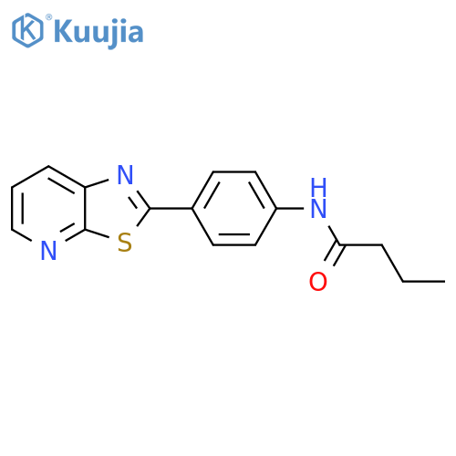 N-(4-{1,3thiazolo5,4-bpyridin-2-yl}phenyl)butanamide structure