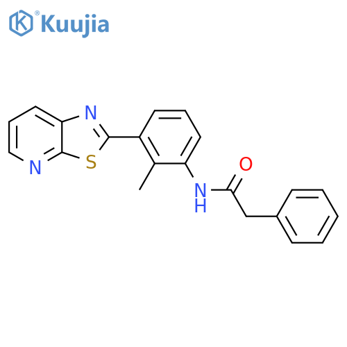 N-(2-methyl-3-{1,3thiazolo5,4-bpyridin-2-yl}phenyl)-2-phenylacetamide structure